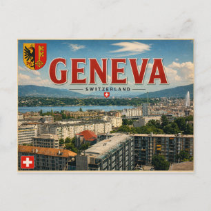 Vintage Genève - Zwitserland ansichtkaart Briefkaart