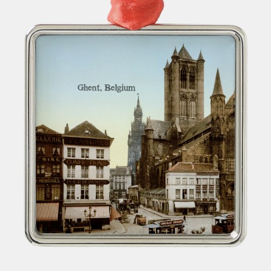 Vintage - Gent, België Metalen Ornament (Voorkant)