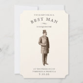 Vintage Gent | Beste man / Groomsman-verzoekaanvra Kaart (Voorkant)