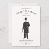 Vintage Gent | Groomsman-verzoekkaart Kaart (Voorkant)