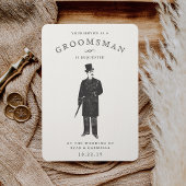 Vintage Gent | Groomsman-verzoekkaart Kaart