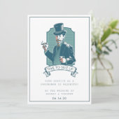 Vintage Gentleman | Groomsman-verzoekkaart Kaart (Staand voorkant)