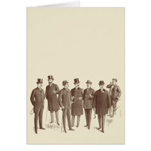 Vintage Gentlemen 1800 Mannen Mode bruin beige