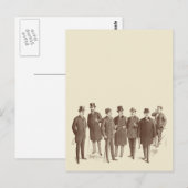 Vintage Gentlemen 1800 Mannen Mode bruin beige Briefkaart (Voorkant / Achterkant)