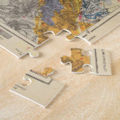 Vintage Geological Map of Edinburgh Scotland 1883 Legpuzzel (Zijkant)