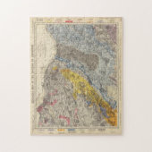 Vintage Geological Map of Edinburgh Scotland 1883 Legpuzzel (Verticaal)