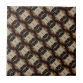 Vintage Geometric Ceramic Tile Pattern Tegeltje (Voorkant)
