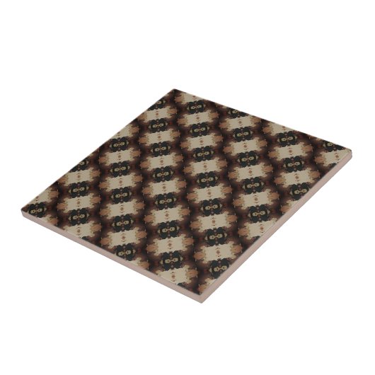 Vintage Geometric Ceramic Tile Pattern Tegeltje (Zijkant)