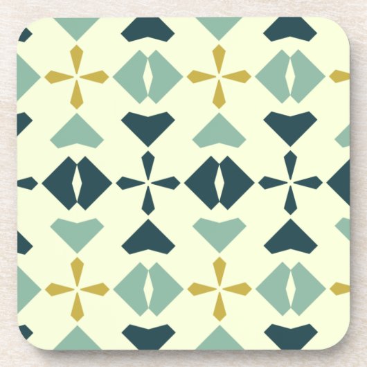 Vintage Geometric Pattern Bier Onderzetter (Voorkant)