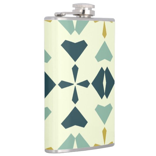 Vintage Geometric Pattern Heupfles (Rechts)