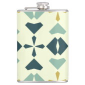 Vintage Geometric Pattern Heupfles (Voorkant)