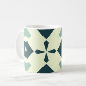Vintage Geometric Pattern Koffiemok (Voorkant links)