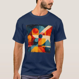 Vintage Geometric Symphony T-shirt