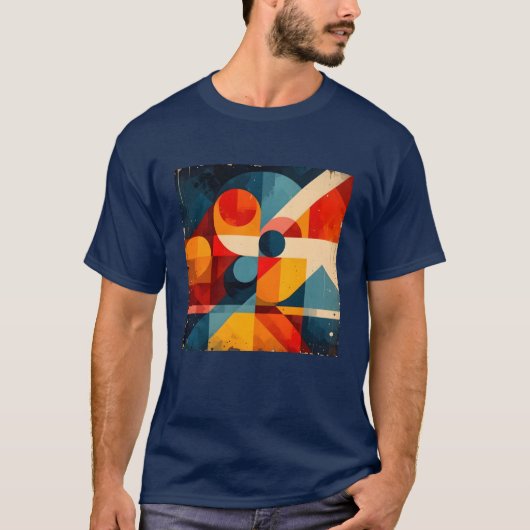Vintage Geometric Symphony T-shirt (Voorkant)