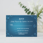 Vintage Geometric Teal Turquoise Party RSVP Card (Staand voorkant)
