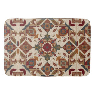 vintage geometrisch quiltblok kunstpatroon badmat
