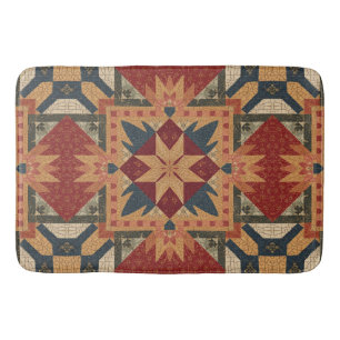 vintage geometrisch quiltblok kunstpatroon badmat