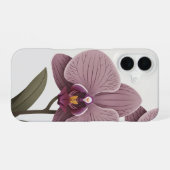 Vintage Geometrische Orchidee iPhone 16 Hoesje (Achterkant horizontaal)