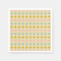 Vintage Geometrische Pastelkleurige Sterren Mod Br