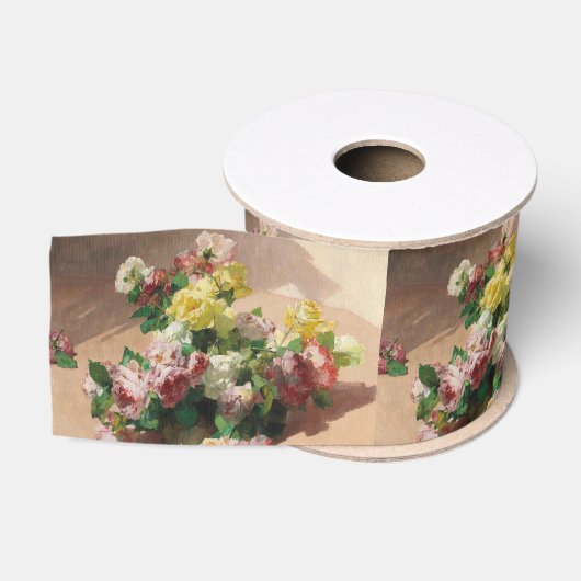 Vintage Georges Jeannin Rozen Grosgrain Lint (Spoel)