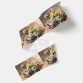 Vintage Georges Jeannin Rozen Grosgrain Lint (Achterkant)