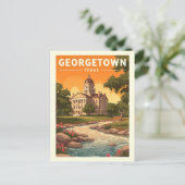 Vintage Georgetown Texas Briefkaart (Staand voorkant)