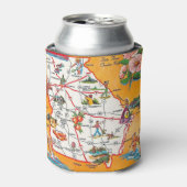 Vintage Georgia Map Blikjeskoeler (Blikje Voorkant)
