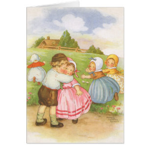 Vintage Georgie Porgie Moeder Goose Nursery Rhymes