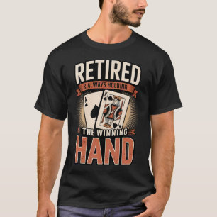 Vintage Gepensioneerde Pokerkaarten Liefhebber Kan T-shirt