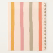 Vintage gepersonaliseerde gestreepte planner (Achterkant)