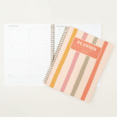 Vintage gepersonaliseerde gestreepte planner (Display)