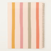 Vintage gepersonaliseerde gestreepte planner (Achterkant)