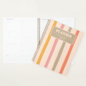 Vintage gepersonaliseerde gestreepte planner (Display)