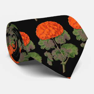 vintage geraniums - krachtige bloemen stropdas