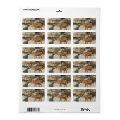 Vintage Gerda en rendiervis van Edmund Dulac Etiket (Full Sheet)