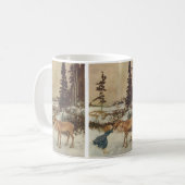 Vintage Gerda en rendiervis van Edmund Dulac Koffiemok (Voorkant links)