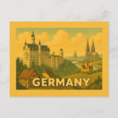 Vintage German Landmarks Briefkaart (Voorkant)