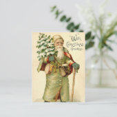 Vintage German Santa Postcard Feestdagenkaart (Staand voorkant)