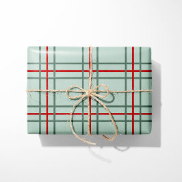 Vintage geruite kerstcadeauverpakkings papier - Mi