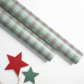 Vintage geruite kerstcadeauverpakkings papier - Mi