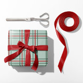 Vintage geruite kerstcadeauverpakkings papier - Mi