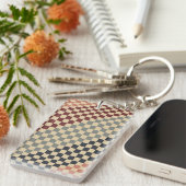Vintage geruite stijl sleutelhanger (Voorkant Rechts)