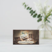 Vintage Geschiedenis Leraar Reizen Visitekaartje (Staand voorkant)