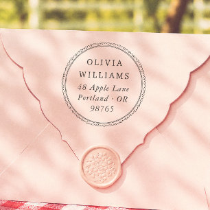 Vintage Geschulpte Retouradres Rubberstempel