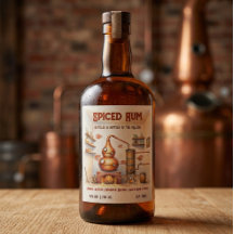 Vintage Gespiceerde Rum Custom Distilleerderij Fle