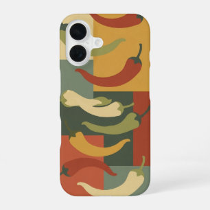 Vintage gestileerd chilipeperpatroon iPhone 16 hoesje
