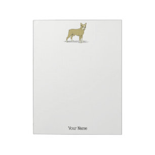 Vintage gestileerde Franse Bulldog C Notitieblok