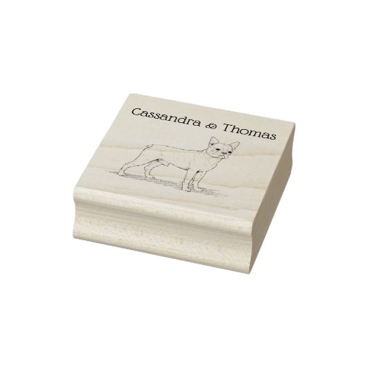 Vintage gestileerde Franse Bulldog C Rubberstempel (Stempel)