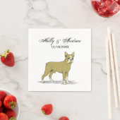 Vintage gestileerde Franse Bulldog C Servetten (Insitu)