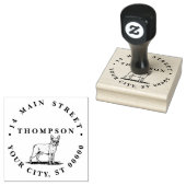 Vintage gestileerde Franse Bulldog Rubberstempel (Gestempeld)